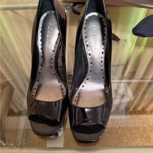 BCBGirls Black Peep Toe Heels